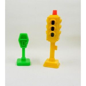Fisher Price Little People 2500 Main Street Lot Traffic Light Green Park Meter